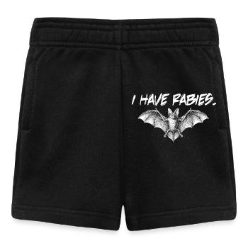 Ich habe Tollwut! Lustige tollwütige Fledermaus! I - Baby Shorts - Schwarz - Vorne