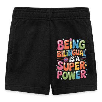 Expressions en langue étrangère Cadeau drôle en langue étrangère - Short Bébé - noir - Devant