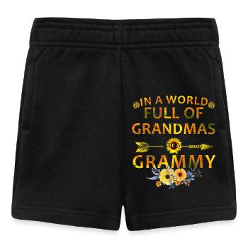 Lustiges Oma-Sonnenblumen-Geschenk zum Muttertag - Baby Shorts - Schwarz - Vorne