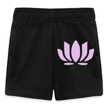 Lotus Flower Lotus Flowers Pastel Flower Blossom Yoga - Baby Shorts - black - Front