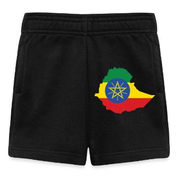 Éthiopie, Power, Rasta, Reggae, Rastafari Roots - Short Bébé - noir - Devant