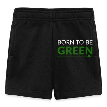 Né pour être trèfle vert - Short Bébé - noir - Devant