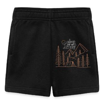 Aventure de camping solitaire - Short Bébé - noir - Devant
