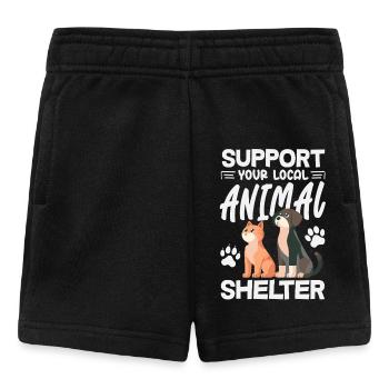 Soutenez votre refuge animalier local, sauvetage - Short Bébé - noir - Devant
