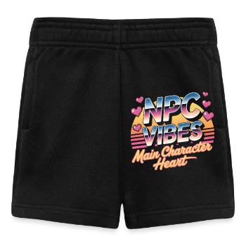 NPC Vibes | Main Character Energy Gaming - Baby Shorts - black - Front