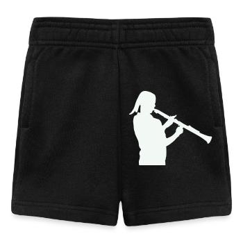Silhouette mit Klarinette - Baby Shorts - Schwarz - Vorne