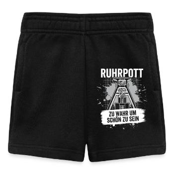 Ruhrpott Winding Tower Gift Coal Mine Home Mining - Baby Shorts - black - Front