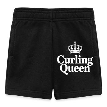 Reine du Curling - La Reine sur la glace - Short Bébé - noir - Devant