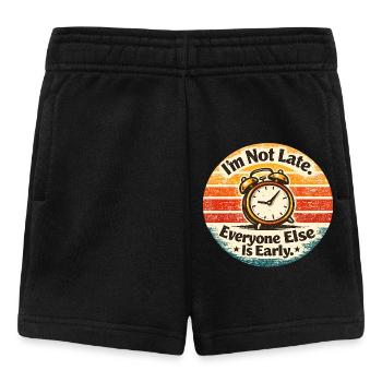 Pünktlichkeits-Wecker Retro - Baby Shorts - Schwarz - Vorne