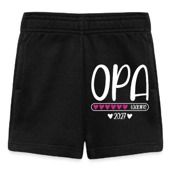 Grandpa 2027 loading with hearts loading bar - Baby Shorts - black - Front