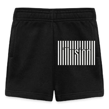 Illusion du code-barres - Short Bébé - noir - Devant