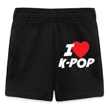Ich liebe K-Pop - Baby Shorts - Schwarz - Vorne