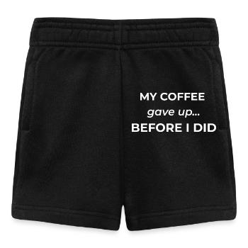 Mon café a lâché avant moi – café drôle » - Short Bébé - noir - Devant