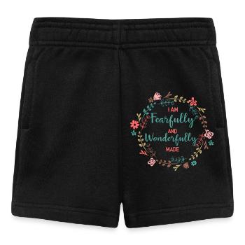 Je suis effrayée et merveilleusement faite - Short Bébé - noir - Devant
