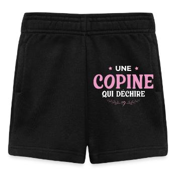 A Girlfriend Who Tear Girlfriend Gift Birthday - Baby Shorts - black - Front