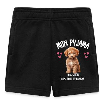Pyjama Chien Caniche Humour - Short Bébé - noir - Devant