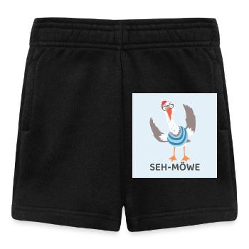 SEH-MÖWE – Mouette drôle - Short Bébé - noir - Devant