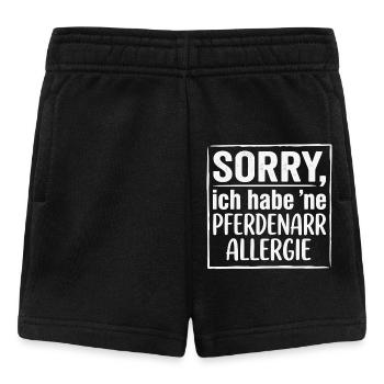 Funny Horse Shirt, Horse Lover Allergy - Baby Shorts - black - Front