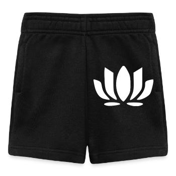 Fleur de lotus Fleur de lotus Fleur de lotus Fleur blanche Fleur blanche - Short Bébé - noir - Devant