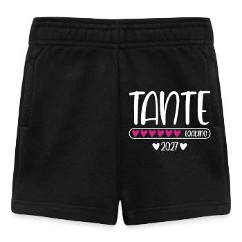Aunt 2027 loading with heart loading bar - Baby Shorts - black - Front
