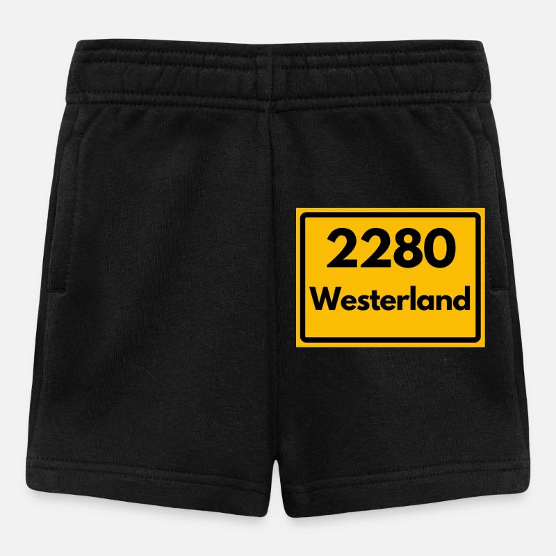 ANCIEN CODE POSTAL RETRO 2280 WESTERLAND – SYLT - Short Bébé - noir