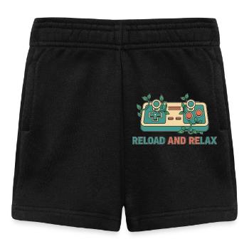 Retro-Gaming-Controller neu laden und entspannen - Baby Shorts - Schwarz - Vorne