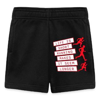 La vie est courte La course la rend plus longue Drôle - Short Bébé - noir - Devant