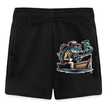 Fishing Norway Funny Fish - Baby Shorts - black - Front