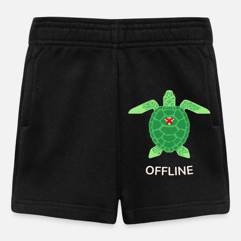 Mode hors ligne Tortue - Short Bébé - noir