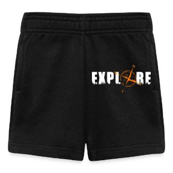 Explorez le motif avec une boussole - Short Bébé - noir - Devant