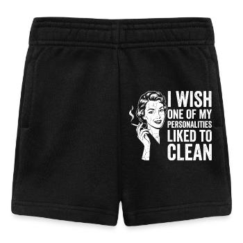Chemise humoristique domestique pour femmes - Short Bébé - noir - Devant