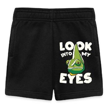 Regarde-moi dans les yeux, design caméléon drôle - Short Bébé - noir - Devant