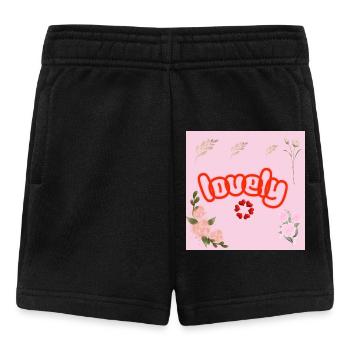Lucky Neon Floral on Pink - Baby Shorts - black - Front