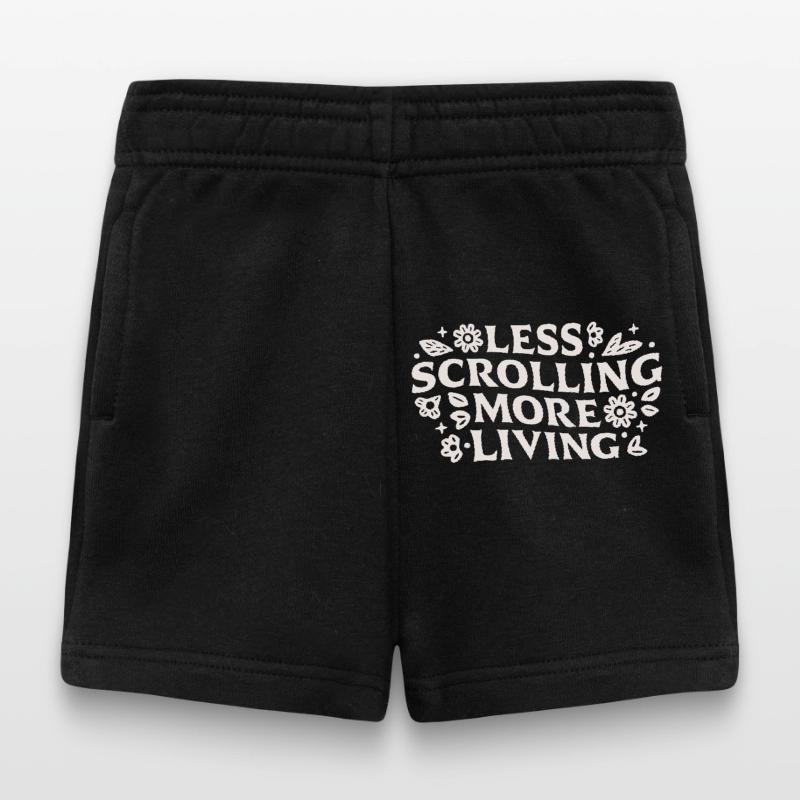 Stop scrolling doomscrolling offline quotes Baby Shorts