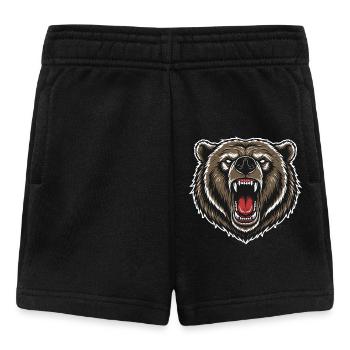 Wild Grizzly Bear Anger Logo Maskottchen Bär - Baby Shorts - Schwarz - Vorne