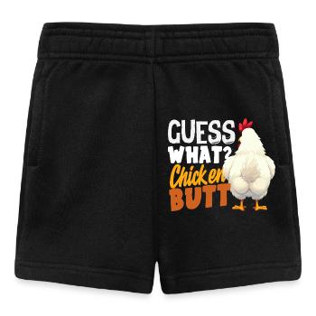 Rate mal Hühnerpopo Lustiger Witz - Baby Shorts - Schwarz - Vorne