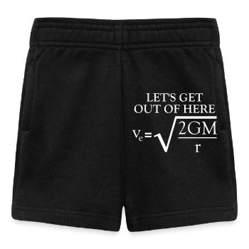 Blague sur la physique : Vitesse d’évasion – Drôle de connaissance - Short Bébé - noir - Devant