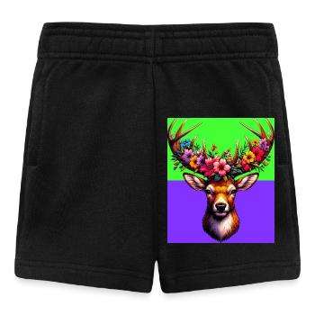 Hirsch - Baby Shorts - Schwarz - Vorne
