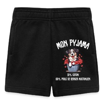 Funny Australian Shepherd Dog Pajamas - Baby Shorts - black - Front