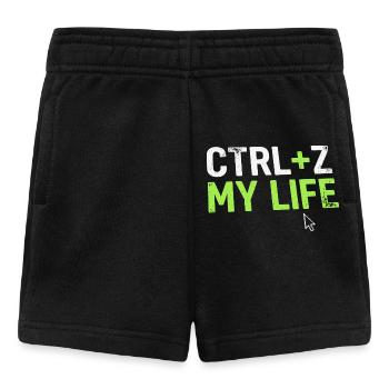 Developer Fun Shirt, CTRL + Z My Life  - Baby Shorts - Schwarz - Vorne