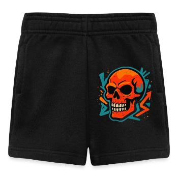 Bunter Totenkopf Street Art Motiv - Baby Shorts - Schwarz - Vorne