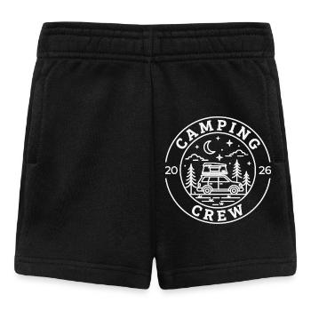 Dachzelt Camping Shirt für Overlander - Baby Shorts - Schwarz - Vorne