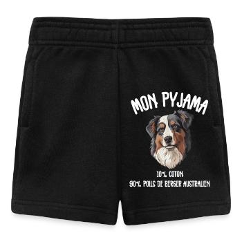 Funny Australian Shepherd Dog Pajamas - Baby Shorts - black - Front