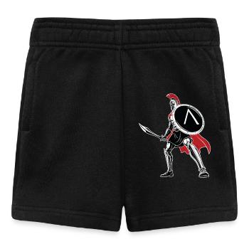 Spartan Sword Shield Mascot Spartan Legend - Baby Shorts - black - Front