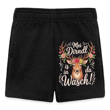 Trachtenshirt Damen Trachten T-Shirt Dirndl Ersatz - Baby Shorts - black - Front