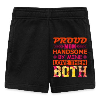 Maman fière de moi beau de moi, je les adore tous les deux chemise - Short Bébé - noir - Devant