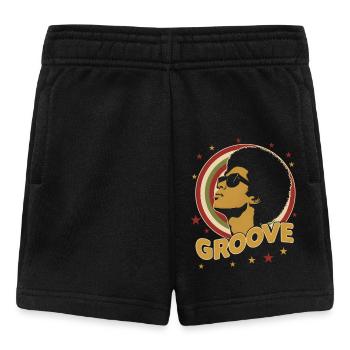 70s Funk Afro Soul Retro Vintage Groove Style - Baby Shorts - Schwarz - Vorne