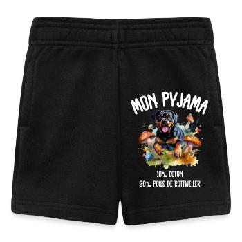 Pyjama Chien Rottweiler Drôle  - Short Bébé - noir - Devant