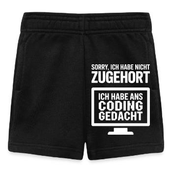 Coding Gedanke Spruch - Baby Shorts - Schwarz - Vorne