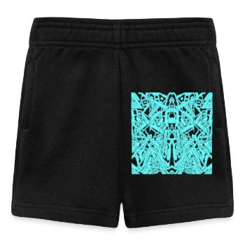 Ornement de symétrie turquoise - Short Bébé - noir - Devant